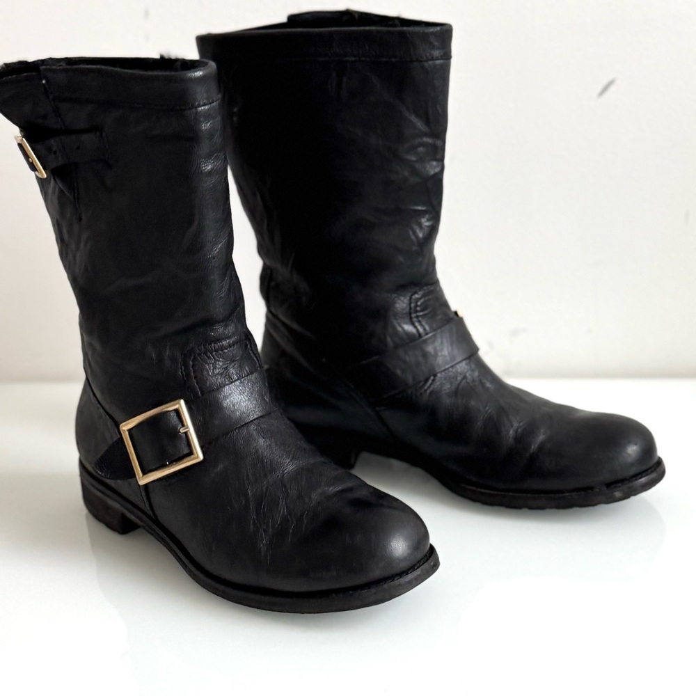 Jimmy Choo Paris edition Fur lined Boots 9.5
